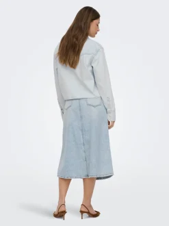 ONLMINDY Denim Jeanskjol Lång kjol