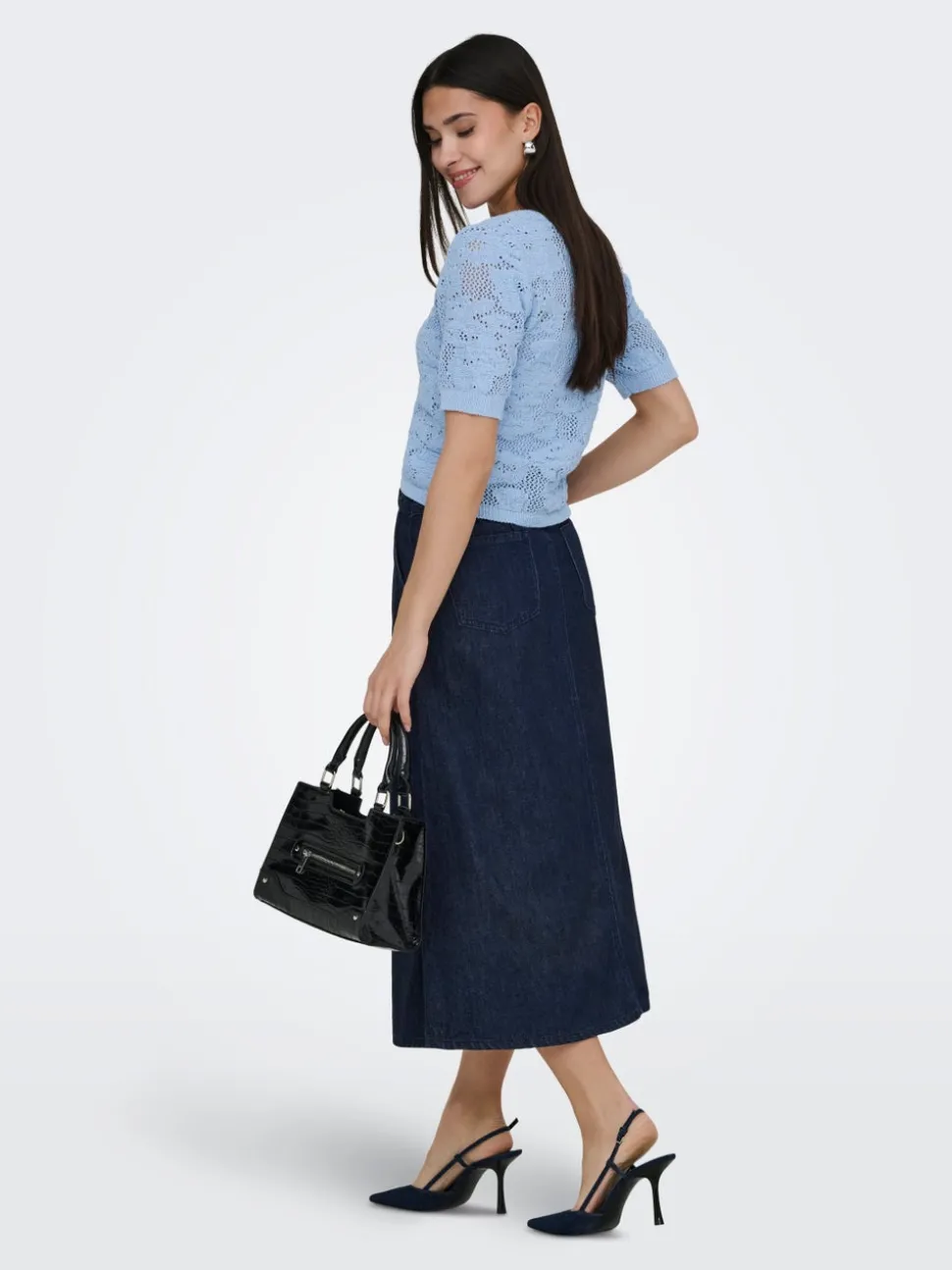 ONLMINDY Denim Jeanskjol Lång kjol