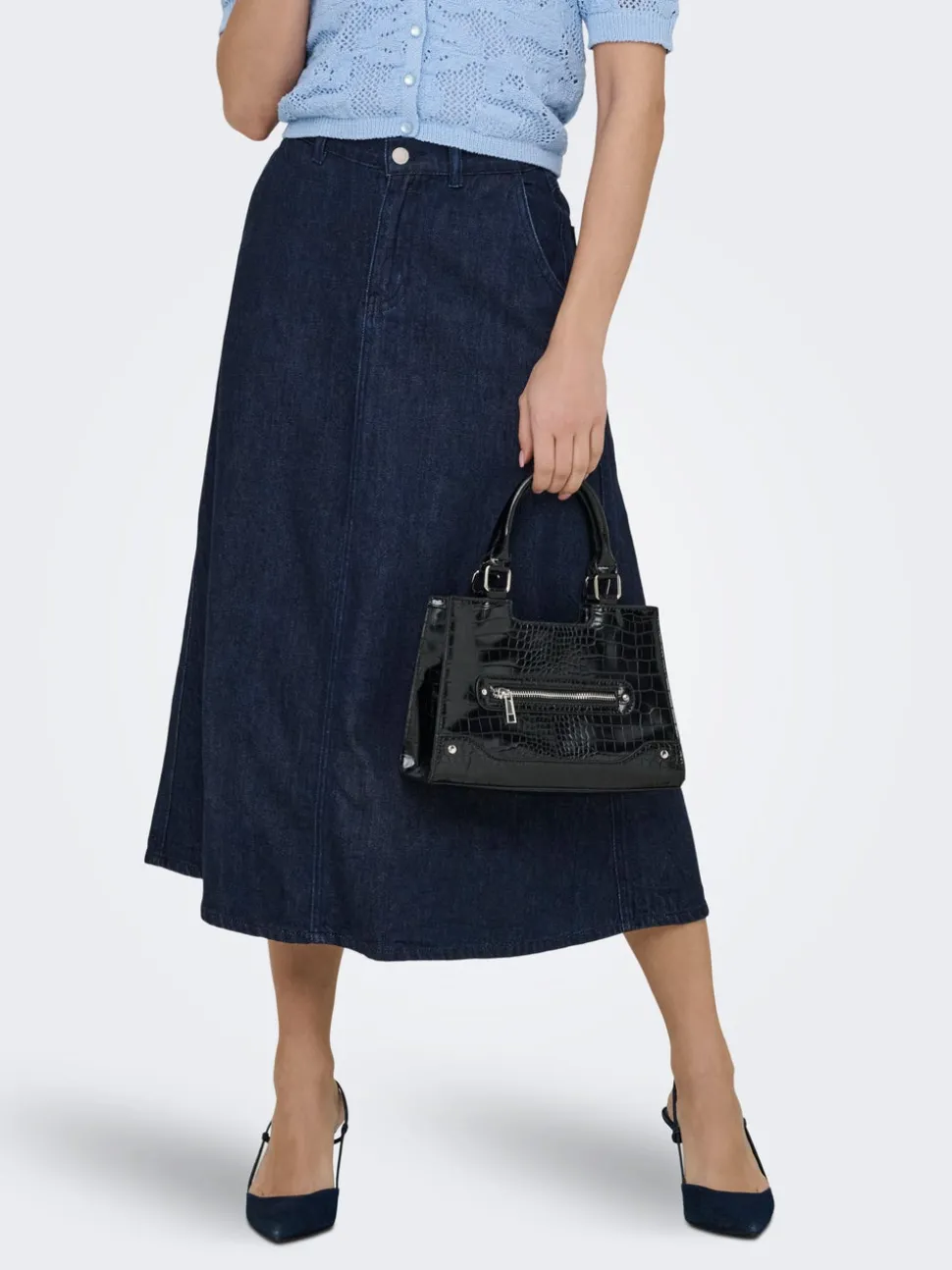 ONLMINDY Denim Jeanskjol Lång kjol