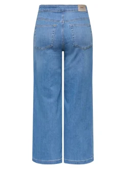 ONLNEW Hög midja Bred passform - Beskuren Beskuren Jeans