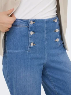 ONLNEW Hög midja Bred passform - Beskuren Beskuren Jeans
