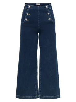 ONLNEW Hög midja Bred passform - Beskuren Beskuren Jeans