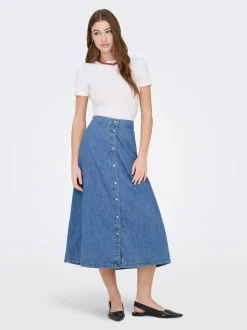 ONLNOEMI Jeanskjol Midikjol