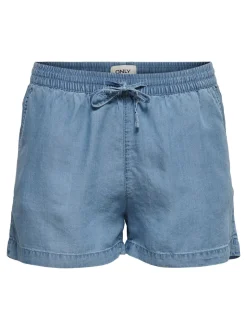 ONLPEMA Medelhög midja Avslappnad Denimshorts