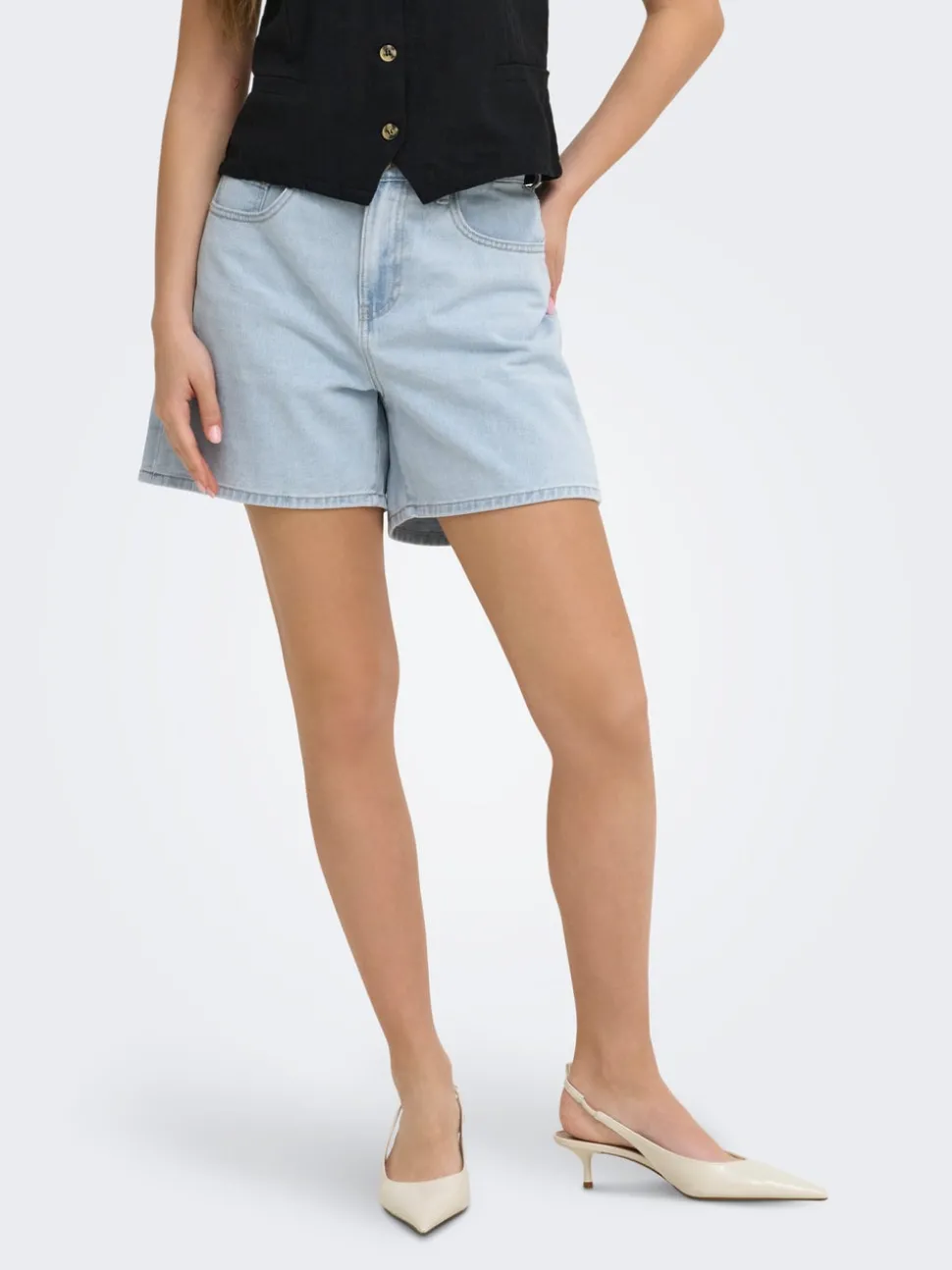 ONLPHINE Hög midja Normal passform Denimshorts