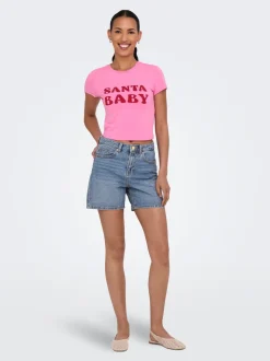 ONLPHINE Hög midja Normal passform Denimshorts