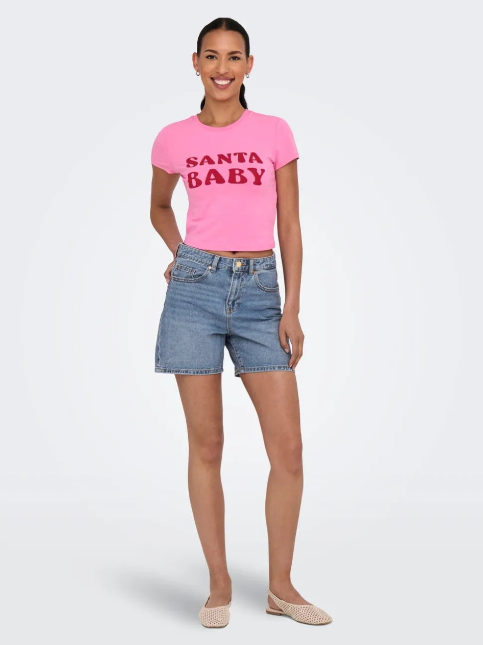 ONLPHINE Hög midja Normal passform Denimshorts