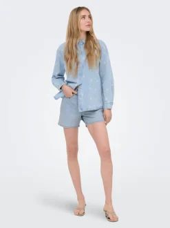 ONLPHINE Medelhög midja Normal passform Denimshorts