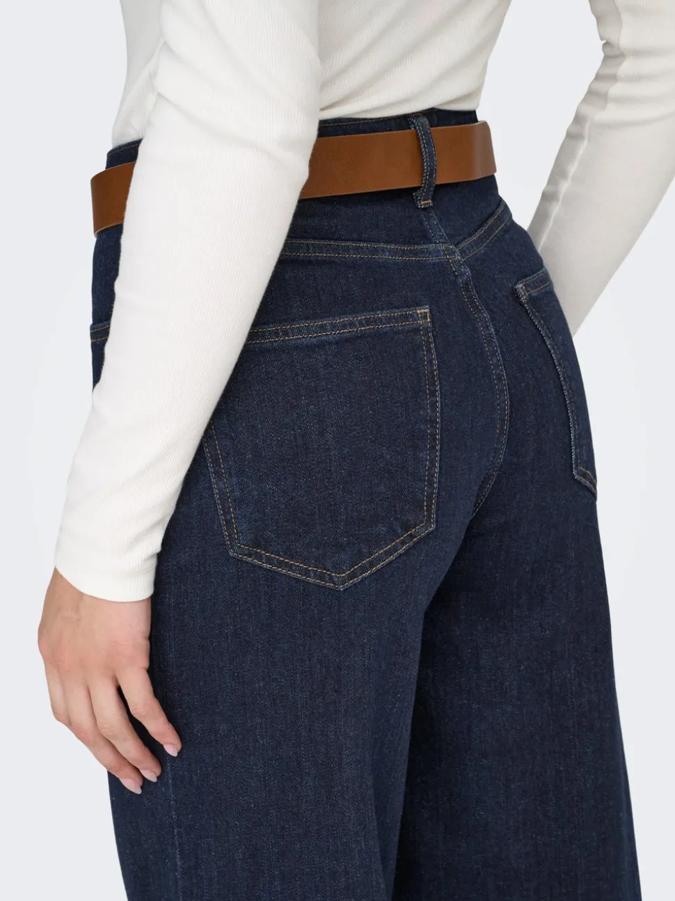 ONLREGINA Hög midja Cropped Fit Beskuren Jeans