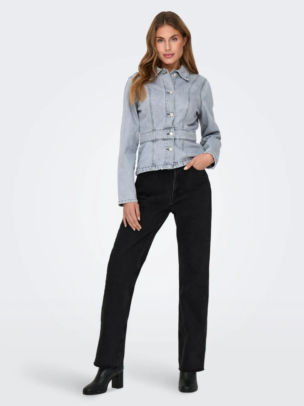 ONLRILEY Hög midja Rak passform Jeans