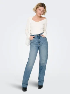 ONLRILEY Hög midja Rak passform Jeans