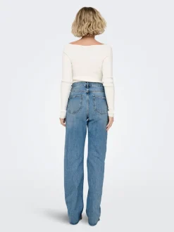 ONLRILEY Hög midja Rak passform Jeans