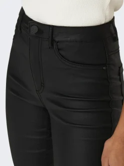 ONLROYAL Skinny Fit Byxor i läderimitation