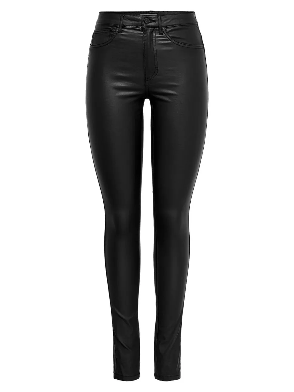 ONLROYAL Skinny Fit Byxor i läderimitation
