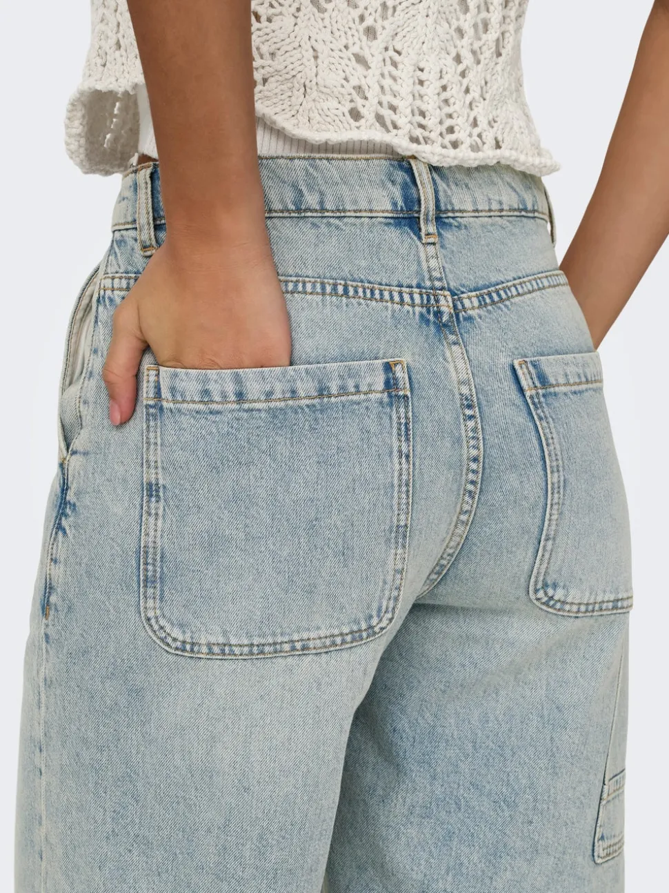 ONLRUTH Medelhög midja Lös passform Denimshorts