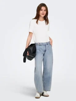 ONLSAVONA Medelhög midja Barrel-passform Ankellängd Jeans