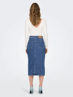 ONLSIRI Denim Jeanskjol Midikjol
