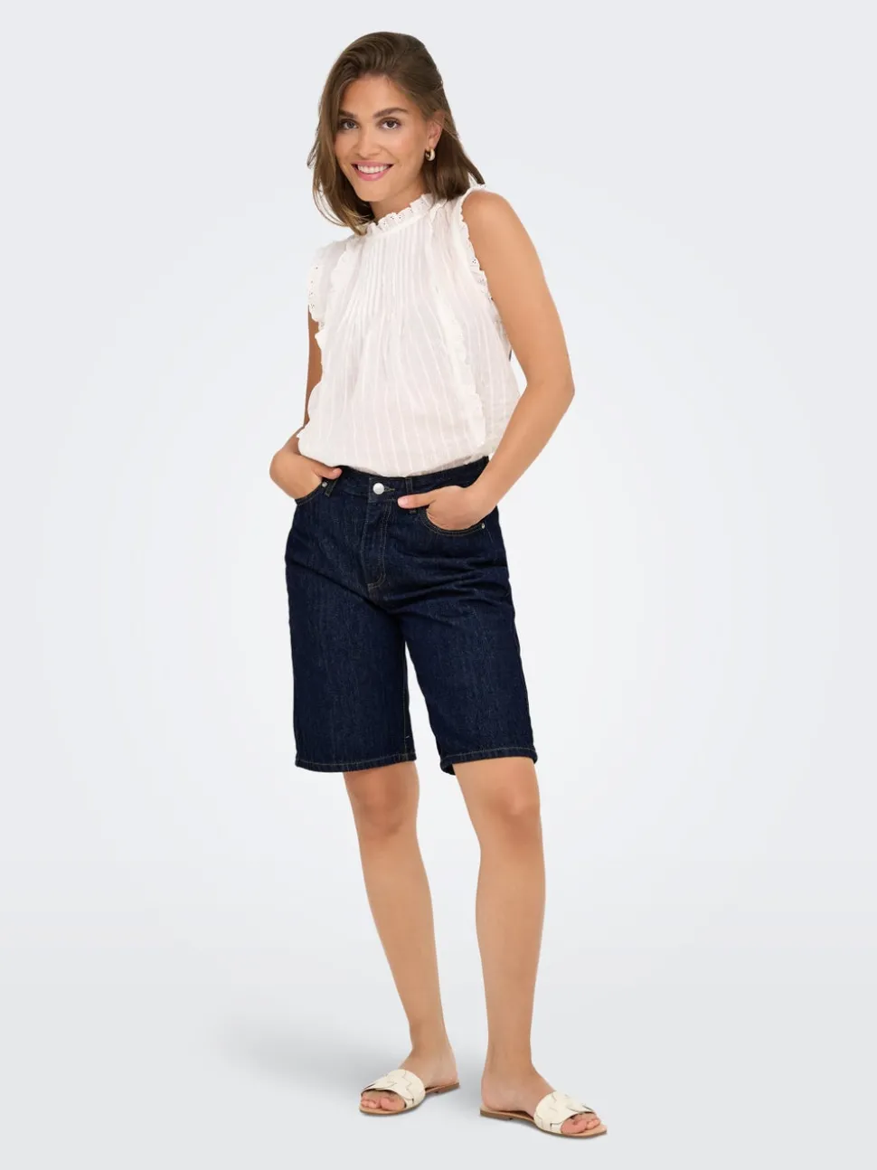 ONLSONNY Hög midja Normal passform Denimshorts
