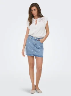 ONLSTELLA Denim Jeanskjol Kort kjol