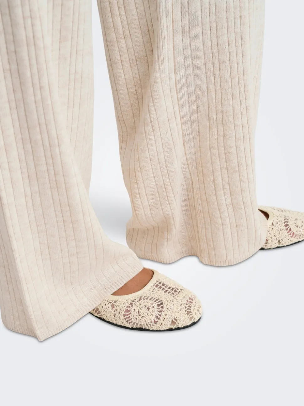 ONLTHEA Baggy Fit Stickade byxor