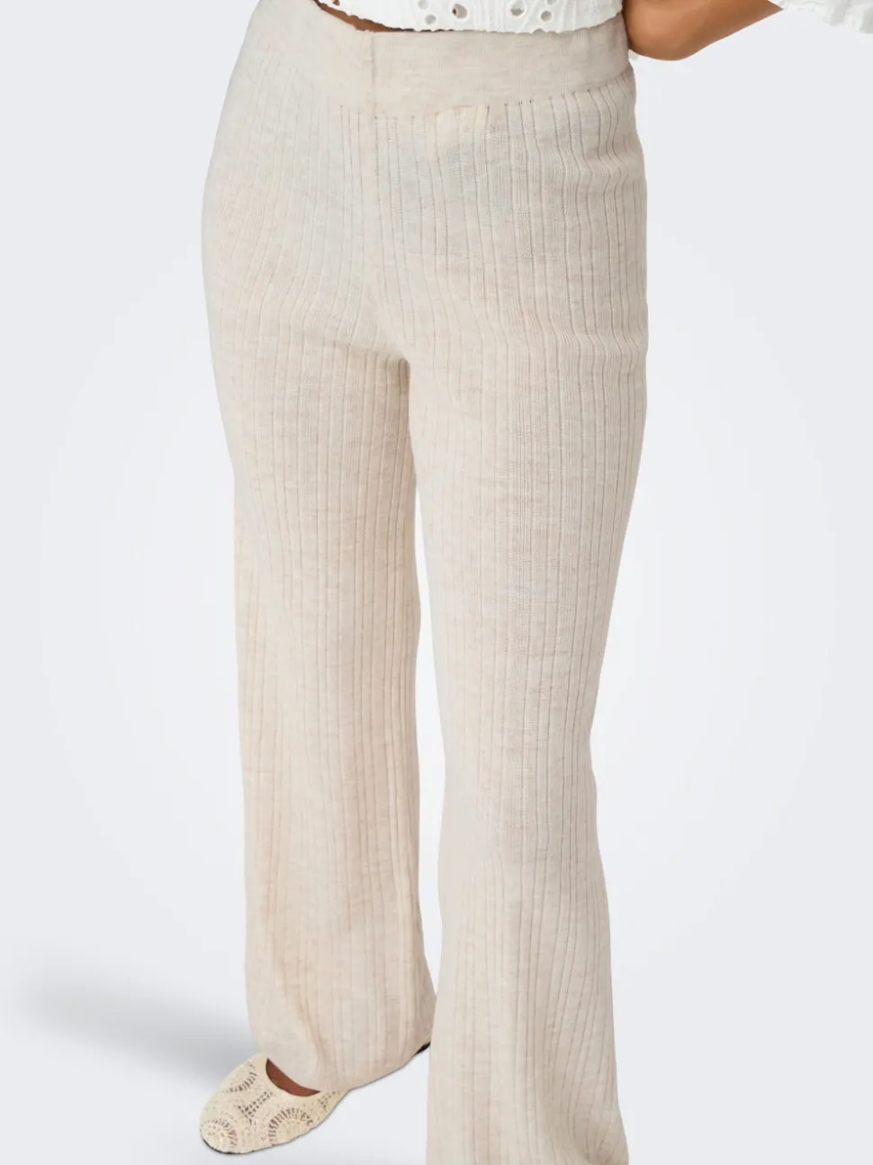 ONLTHEA Baggy Fit Stickade byxor
