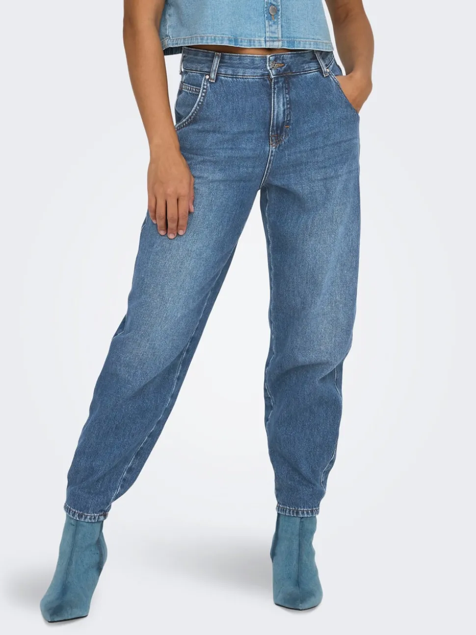 ONLTROY Hög midja Carrot Fit Ankellängd Jeans