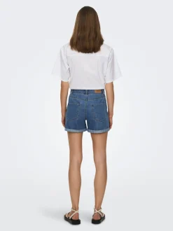ONLVEGA Hög midja Normal passform Denimshorts