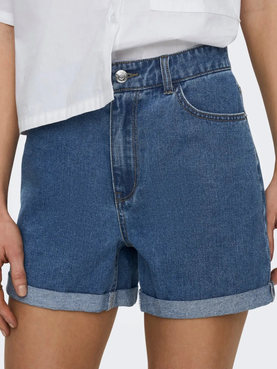 ONLVEGA Hög midja Normal passform Denimshorts