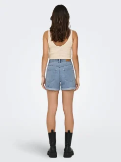 ONLVEGA Hög midja Normal passform Denimshorts