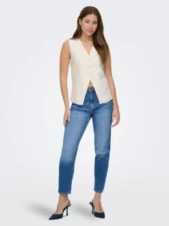 ONLVENEDA Hög midja Mom Fit Jeans
