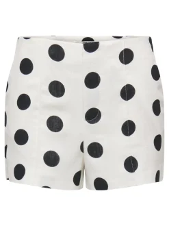 ONLVIESTA Hög midja Normal passform Linne Avslappnade shorts