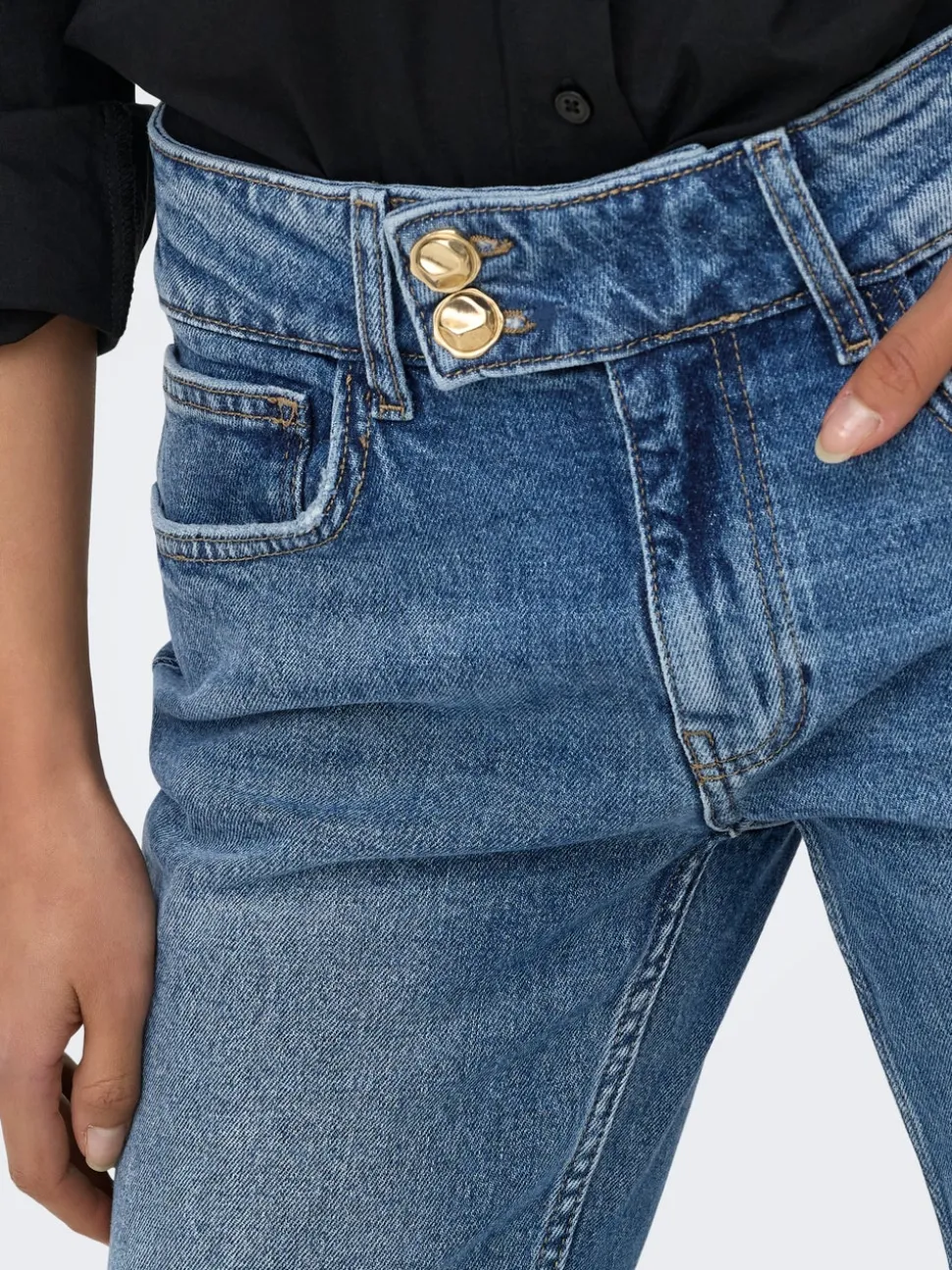 ONLVIOLET Hög midja Utsvängd passform Ankellängd Jeans
