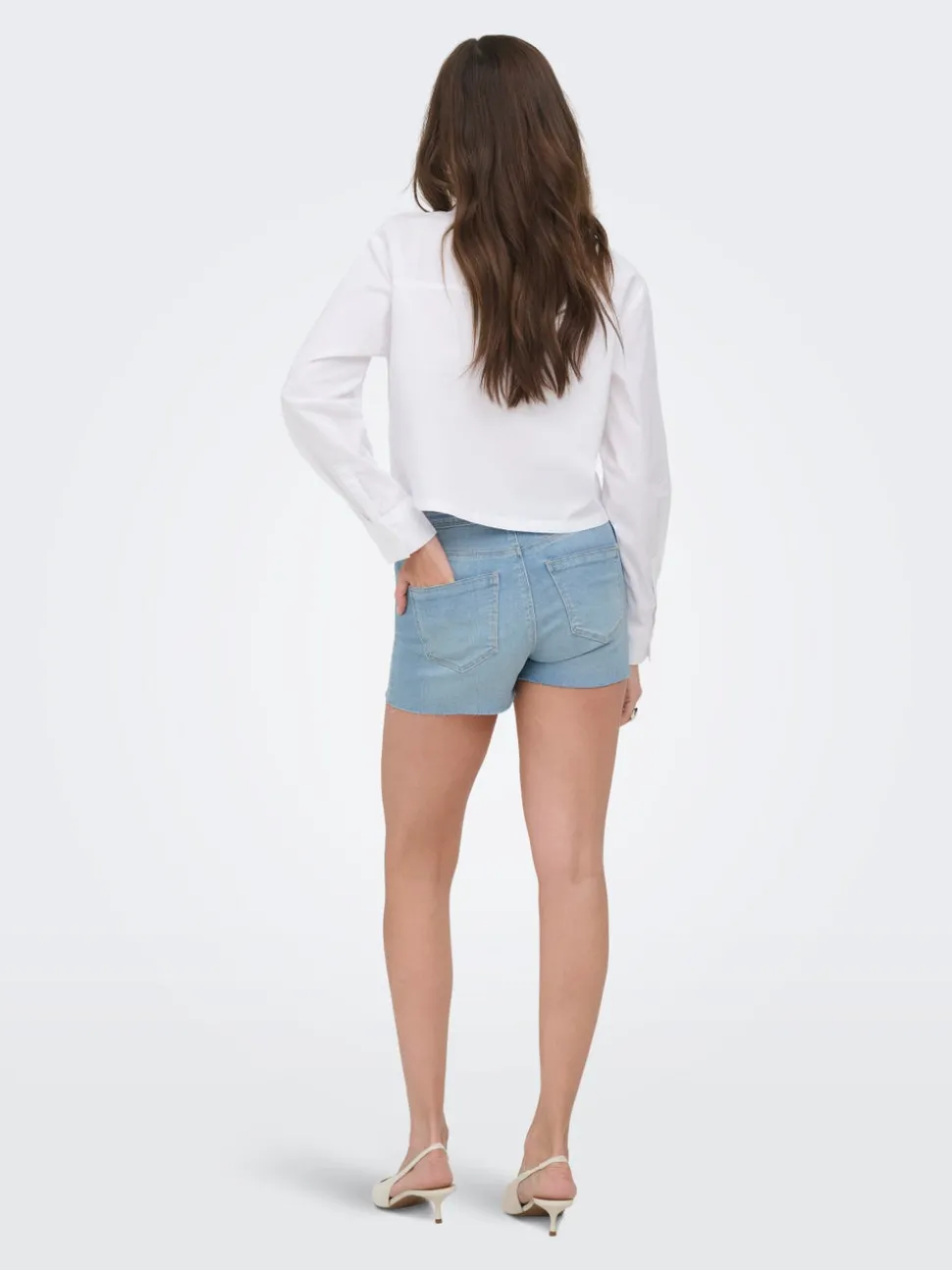 ONLWAUW Medelhög midja Normal passform Denimshorts