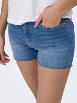 ONLWAUW Medelhög midja Normal passform Denimshorts