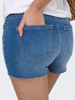 ONLWAUW Medelhög midja Normal passform Denimshorts