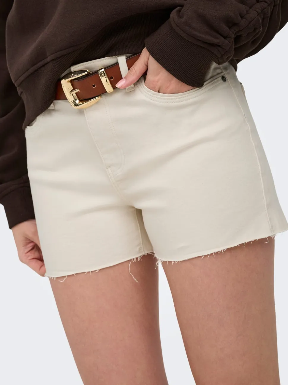 ONLWAUW Medelhög midja Normal passform Denimshorts
