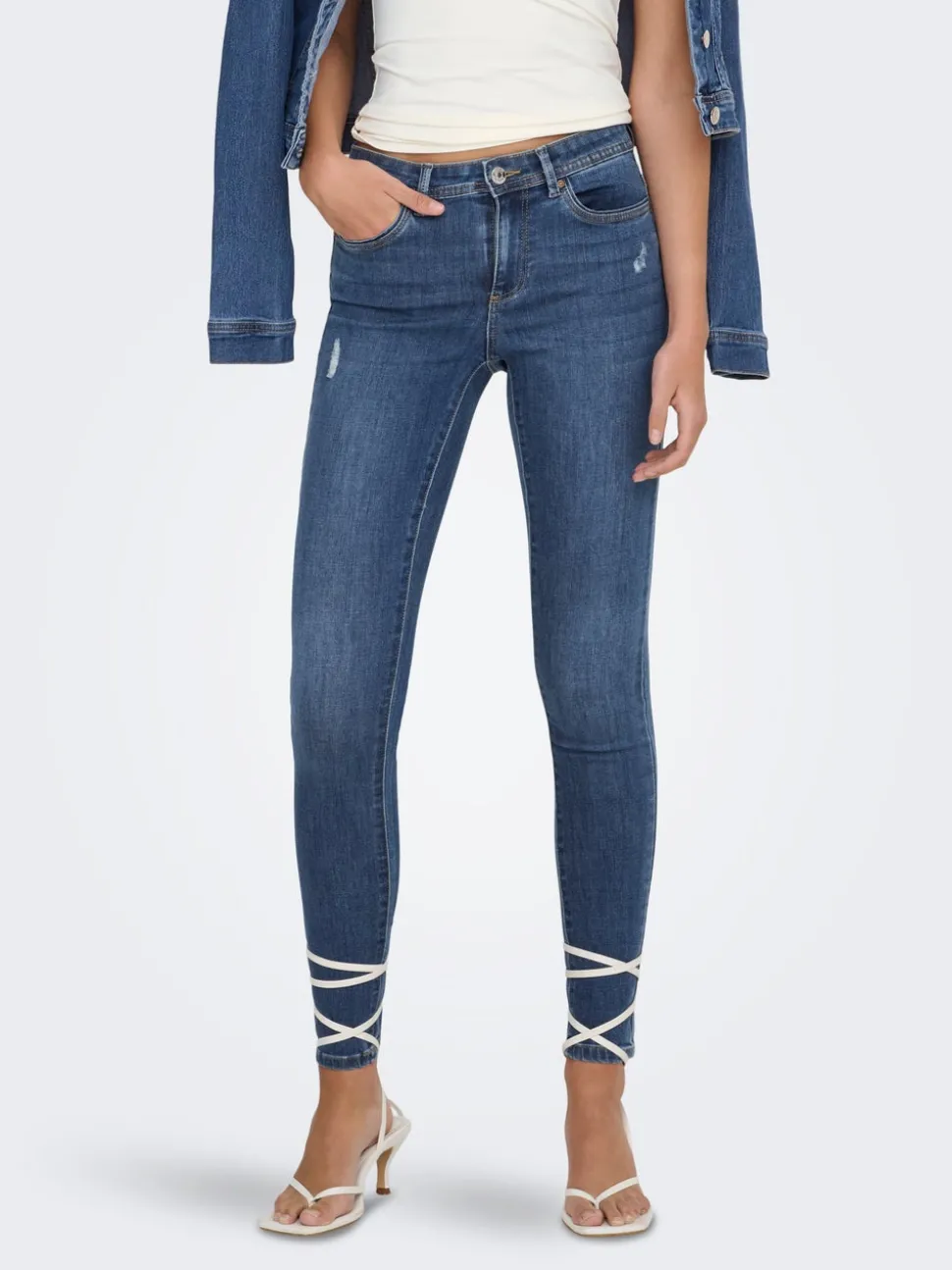 ONLWAUW Medelhög midja Skinny Fit Jeans
