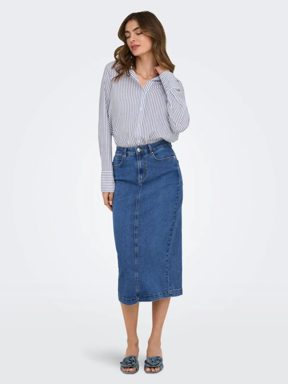ONLWONDER Denim Jeanskjol Midikjol