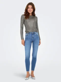 ONLWOW Medelhög midja Skinny Fit Ankellängd Jeans