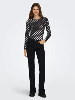 ONLWOW Medelhög midja Utsvängd passform Jeans
