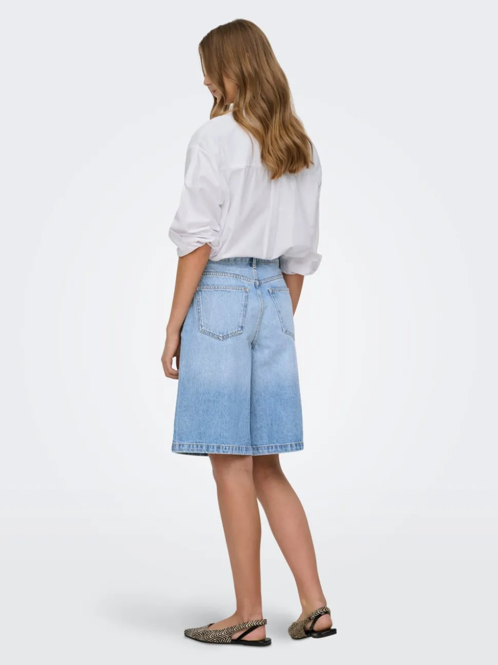 ONLZAGU-DORSI Medelhög midja Lös passform Denimshorts