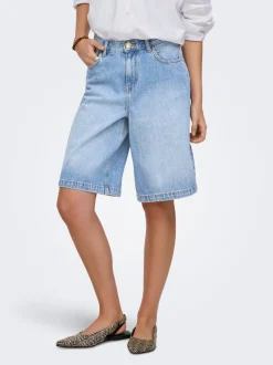 ONLZAGU-DORSI Medelhög midja Lös passform Denimshorts