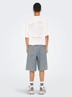 ONSCARL Medelhög midja Balloon Fit Shorts i femficksmodell