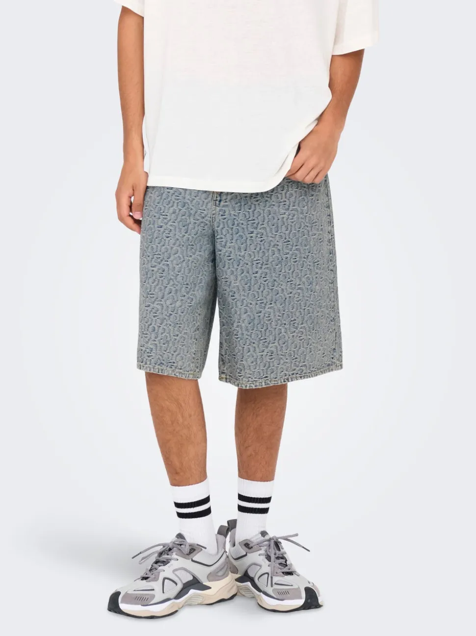 ONSCARL Medelhög midja Balloon Fit Shorts i femficksmodell