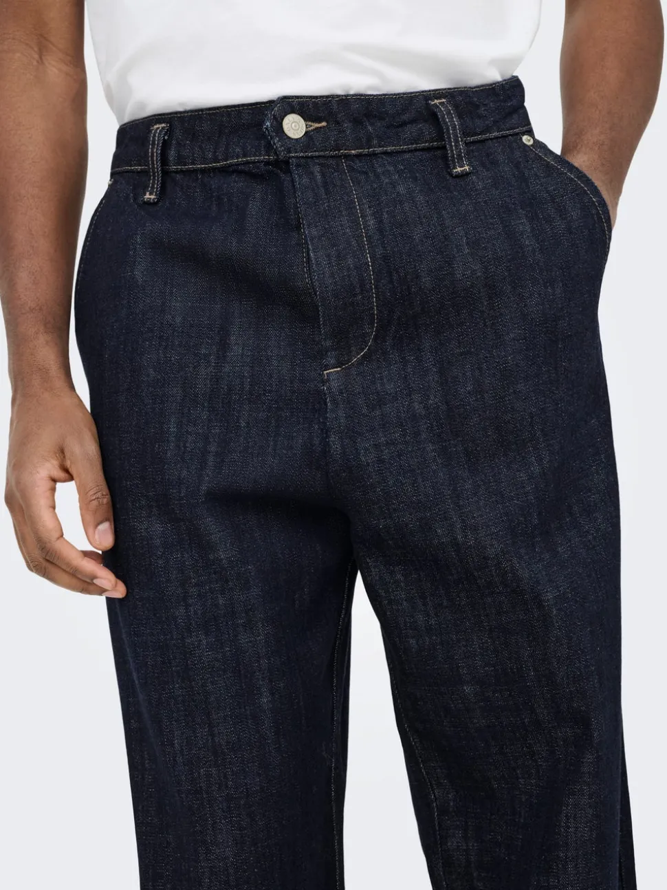 ONSDANI Medelhög midja Bred passform - Beskuren Jeans