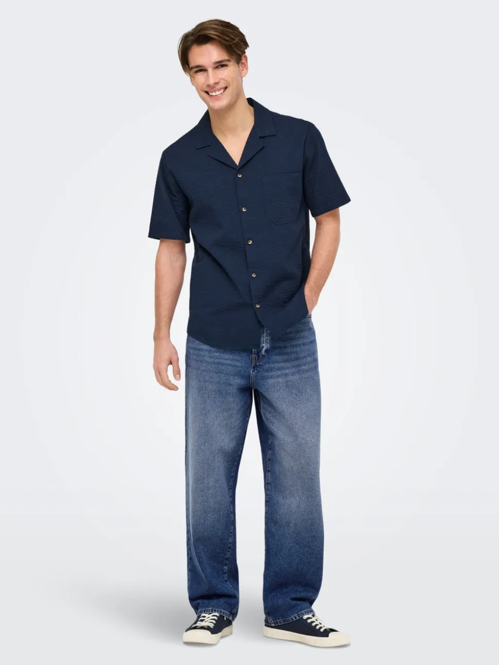 ONSFADE Hög midja Lös passform Jeans