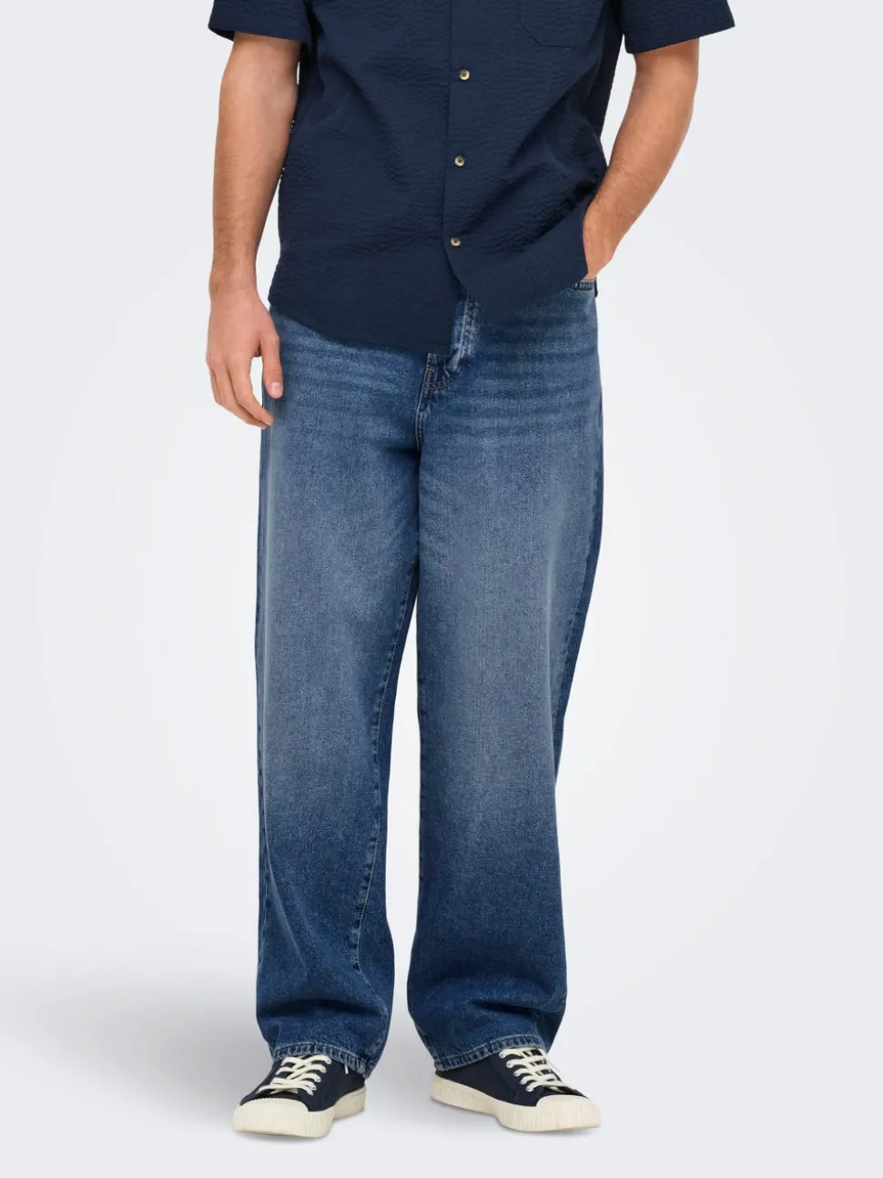 ONSFADE Hög midja Lös passform Jeans