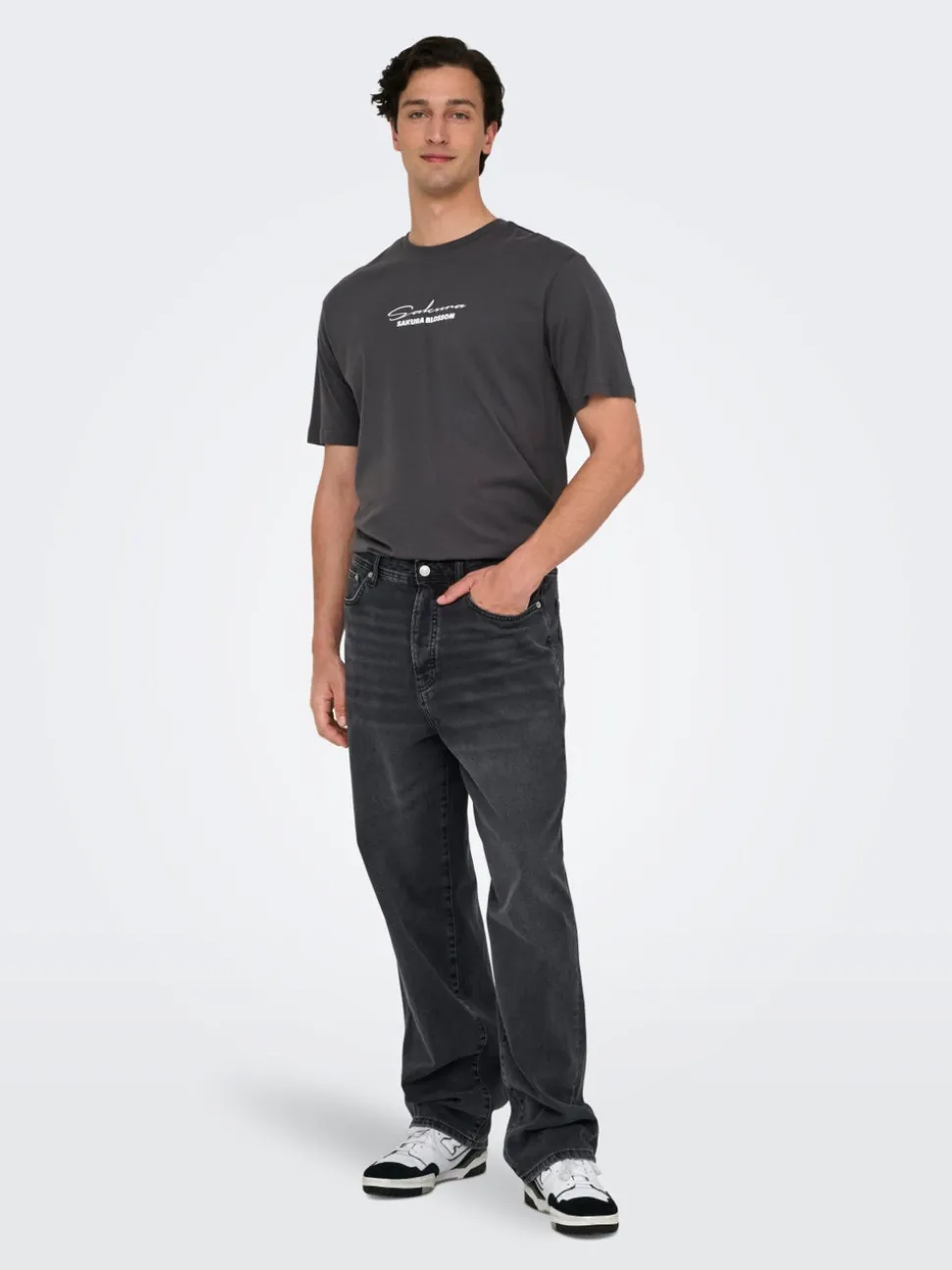 ONSFADE Hög midja Lös passform Jeans