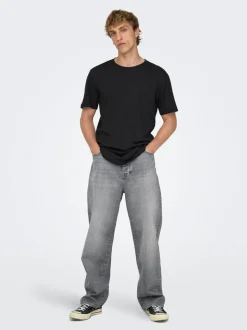 ONSFADE Medelhög midja Lös passform Strecth Jeans