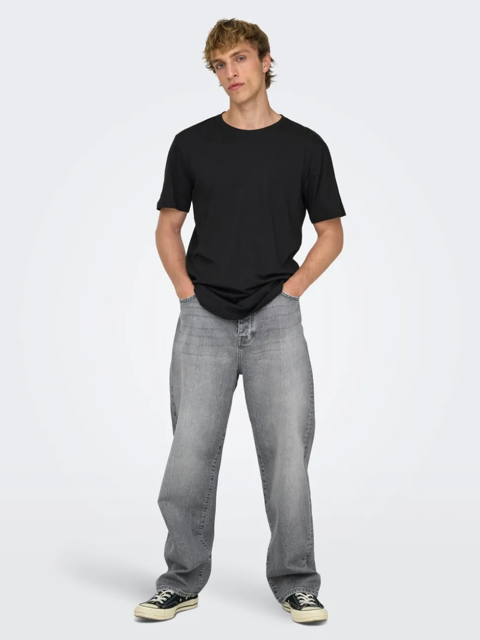 ONSFADE Medelhög midja Lös passform Strecth Jeans